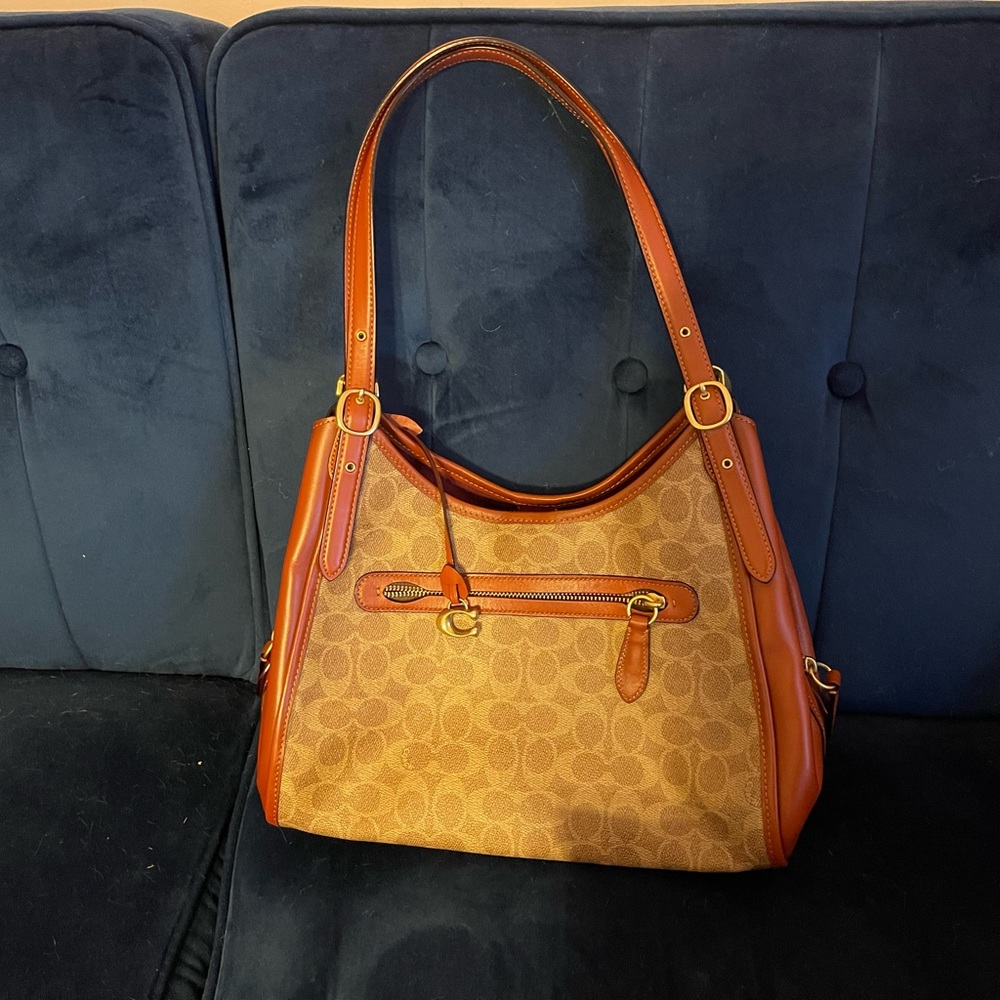 COACH Coated Canvas Signature Lori Shoulder Bag